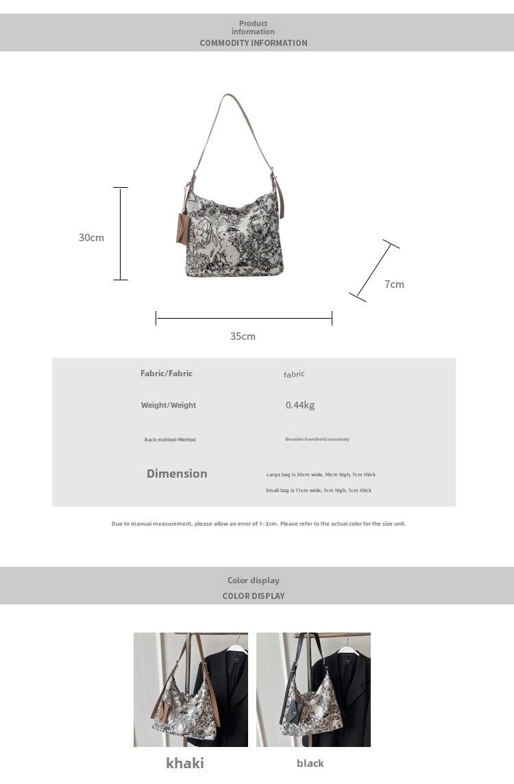 New Chinoiserie National Style Canvas Large Capacity bag
