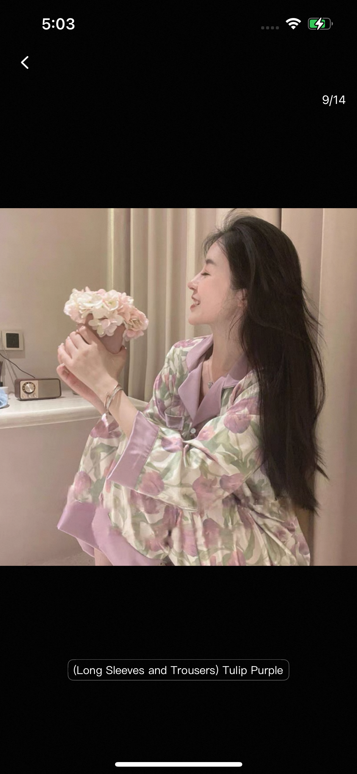 Pajamas for Women Ice Silk Long-Sleeved High-End sleepwear
