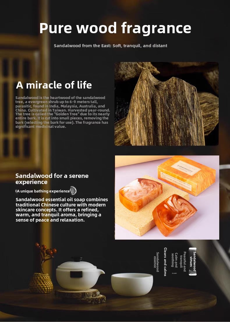 Authentic Indian Sandalwood Laoshan Essential Oil Soap Woody Fragrance
