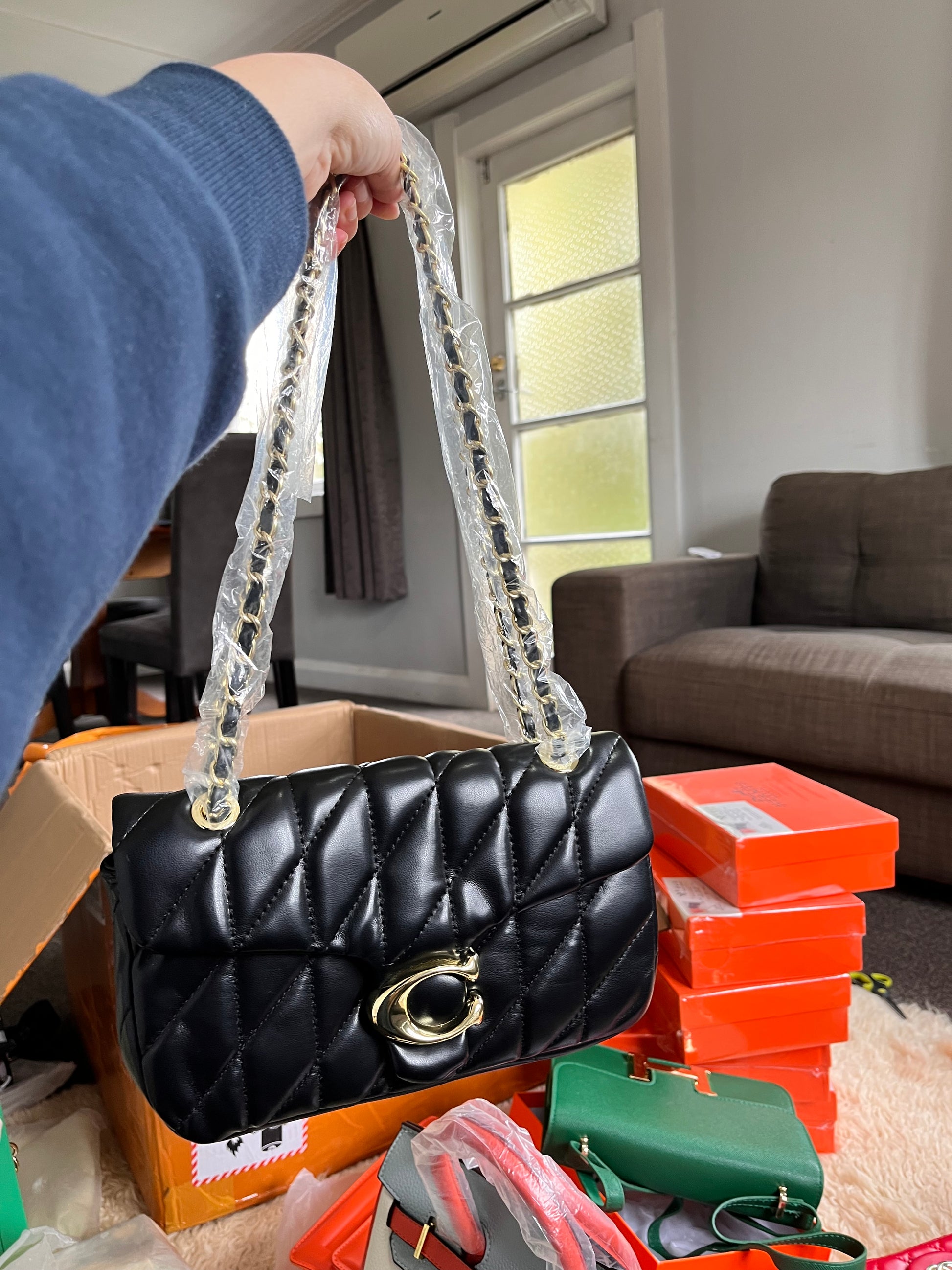 Coach soft leather crossbody and shoulder bag