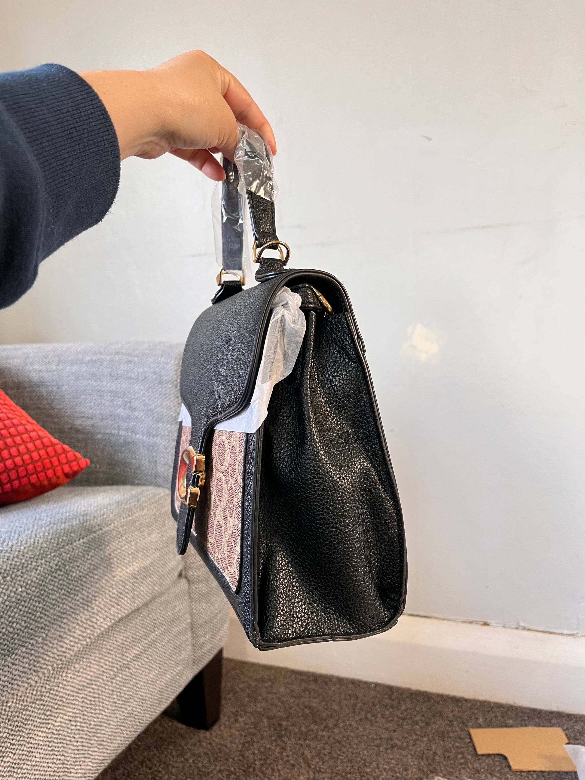 Coach leather handcarry and crossbody bag