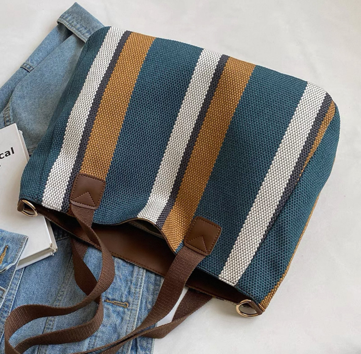 Large Capacity 2025 New Canvas Cloth Crossbody bag with sling and free  ornaments/keychain