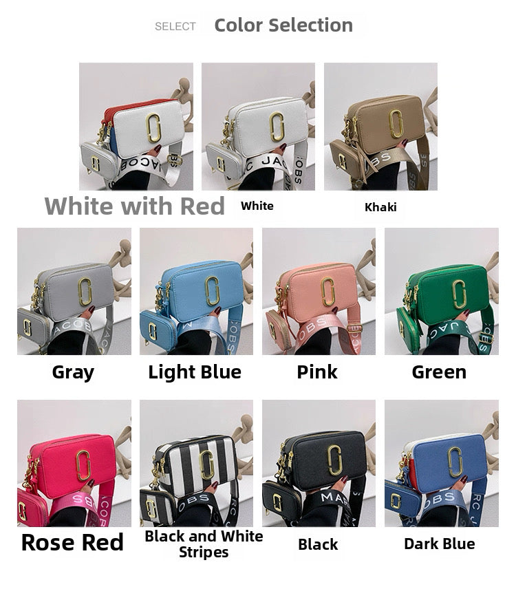 UNISEX Marc Jacob  Trendy Super Stylish One-Shoulder Cross-Body with coin purse Square type