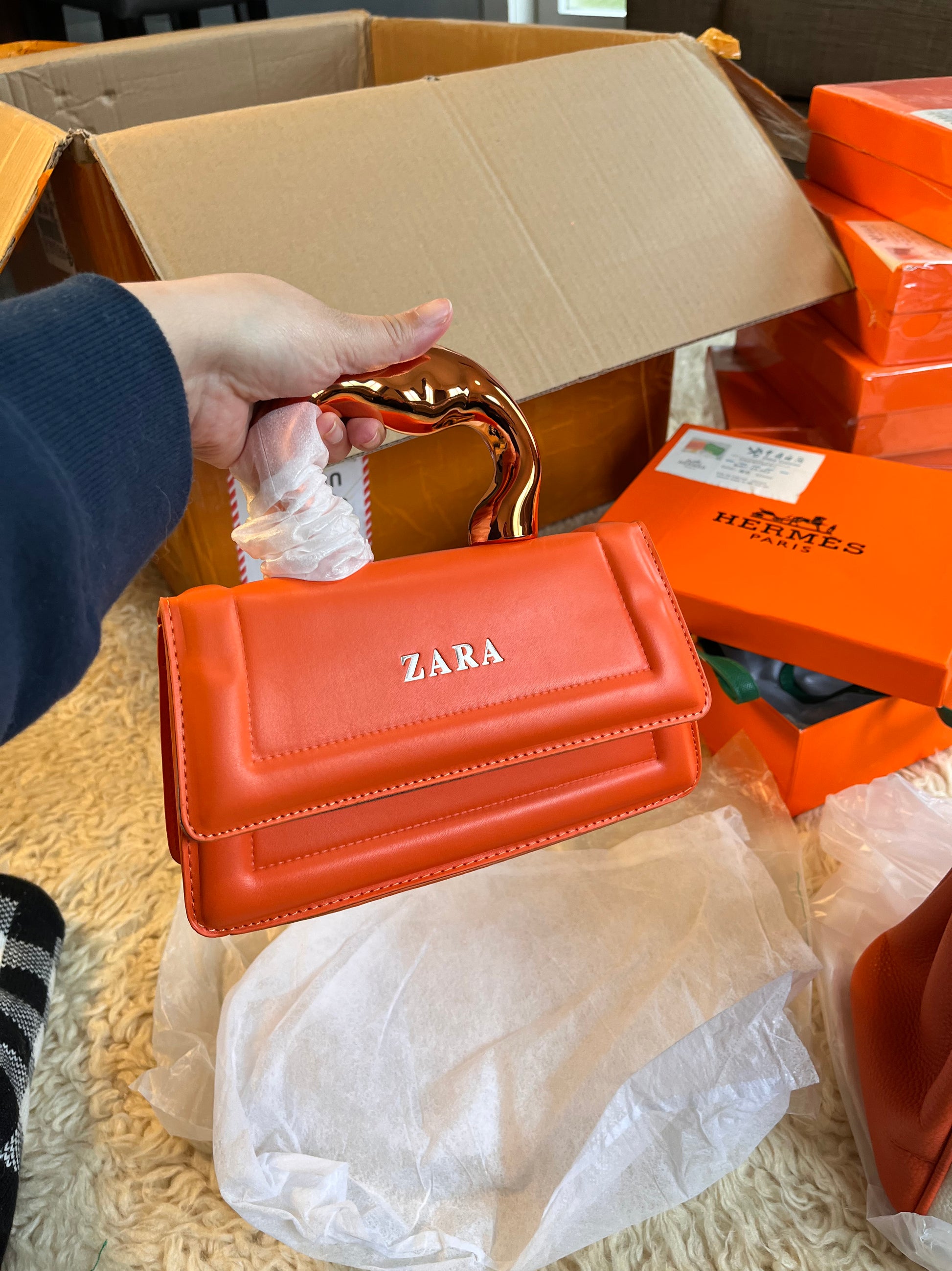 Zara elegant hand carry or crossbody