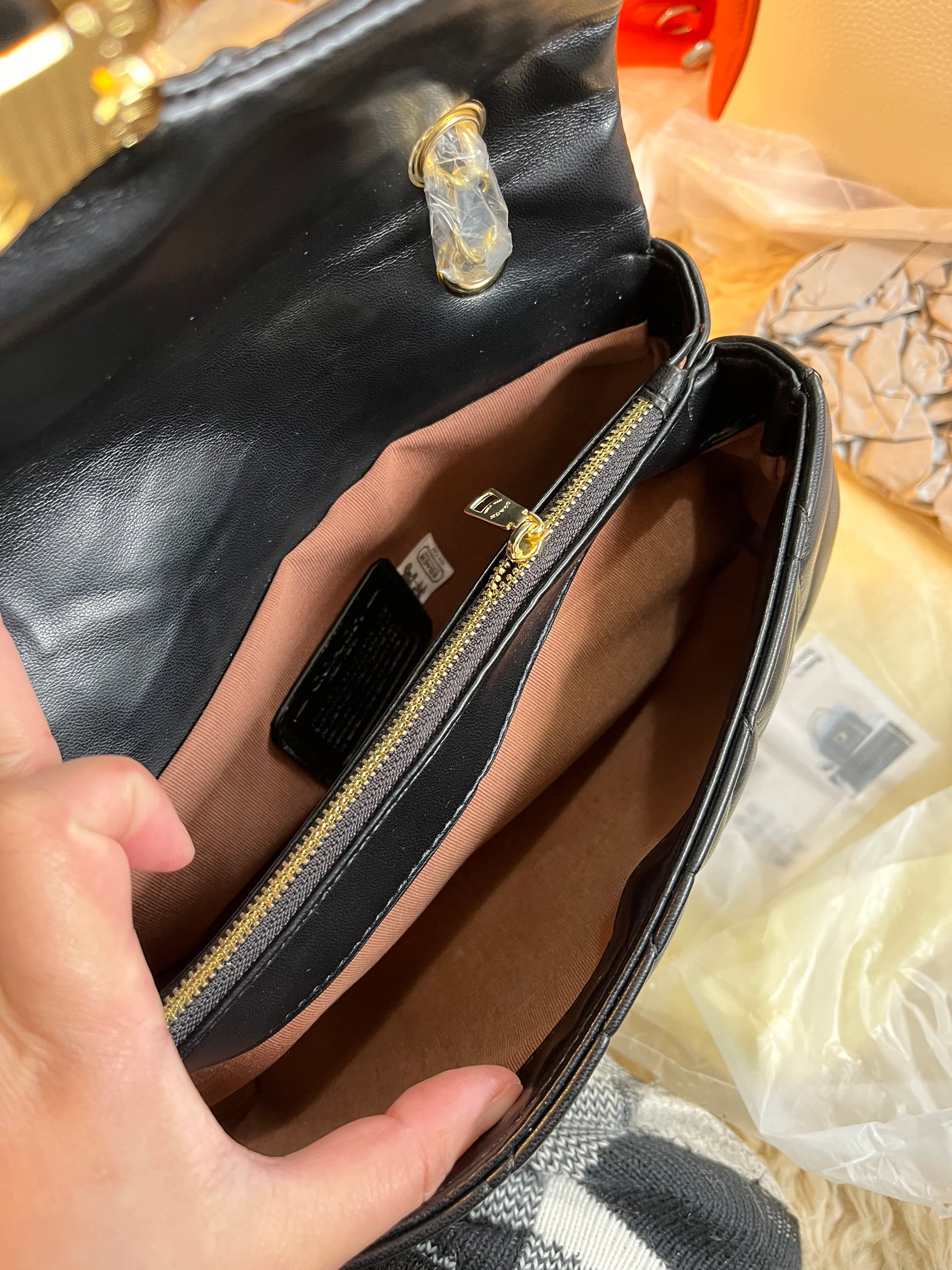 Coach soft leather crossbody and shoulder bag