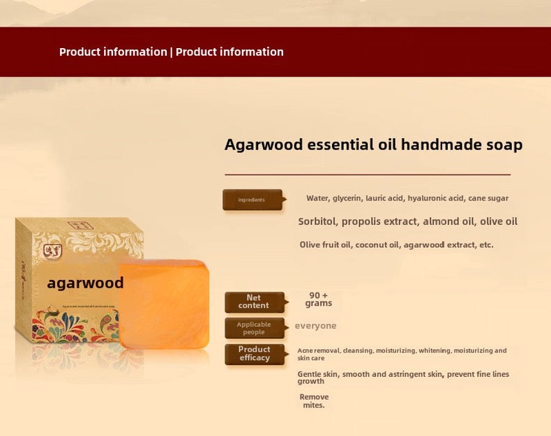 Unisex Natural Agarwood Handmade soap
