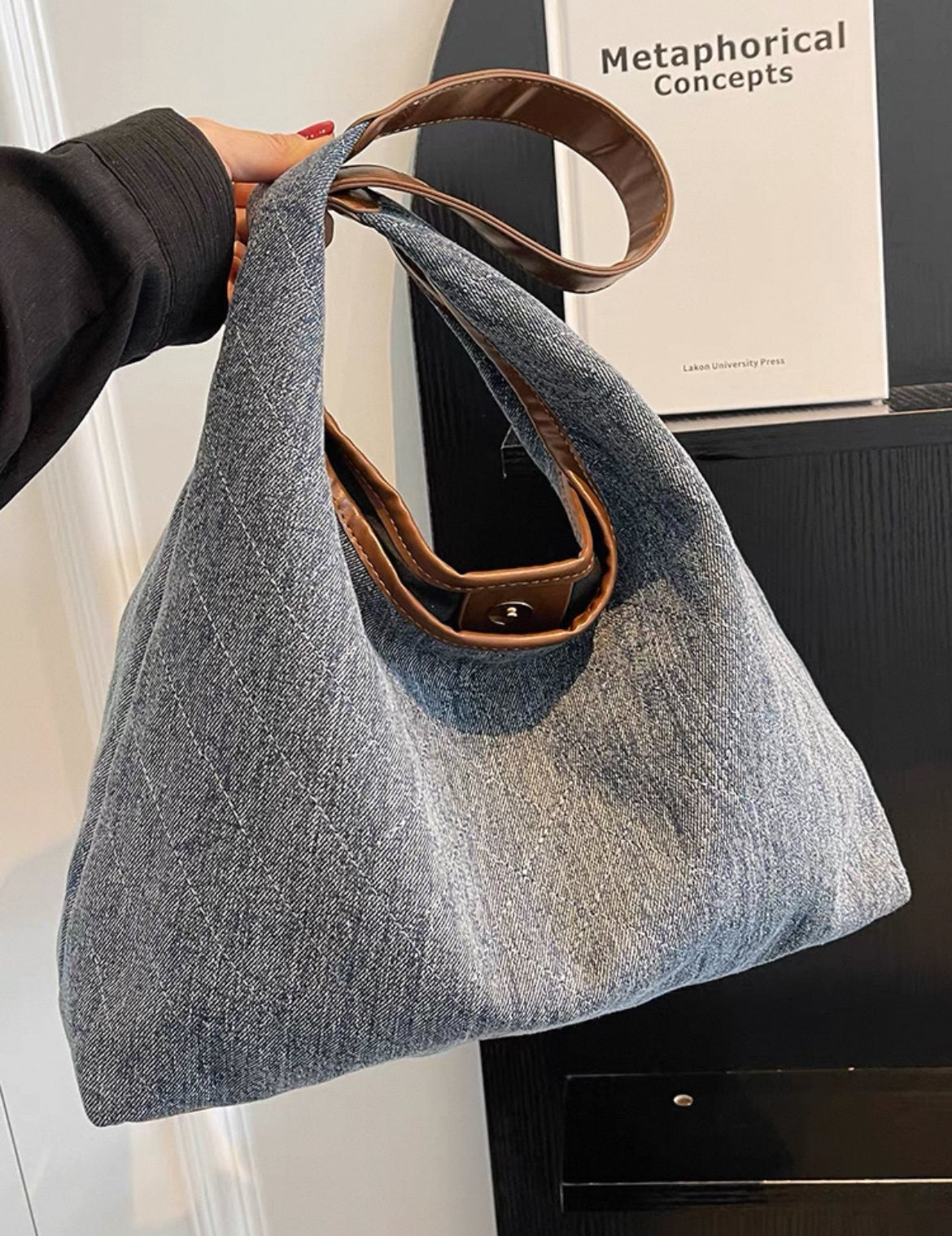 Large Denim Bag 2025 New style Shoulder High-End Tote Bag