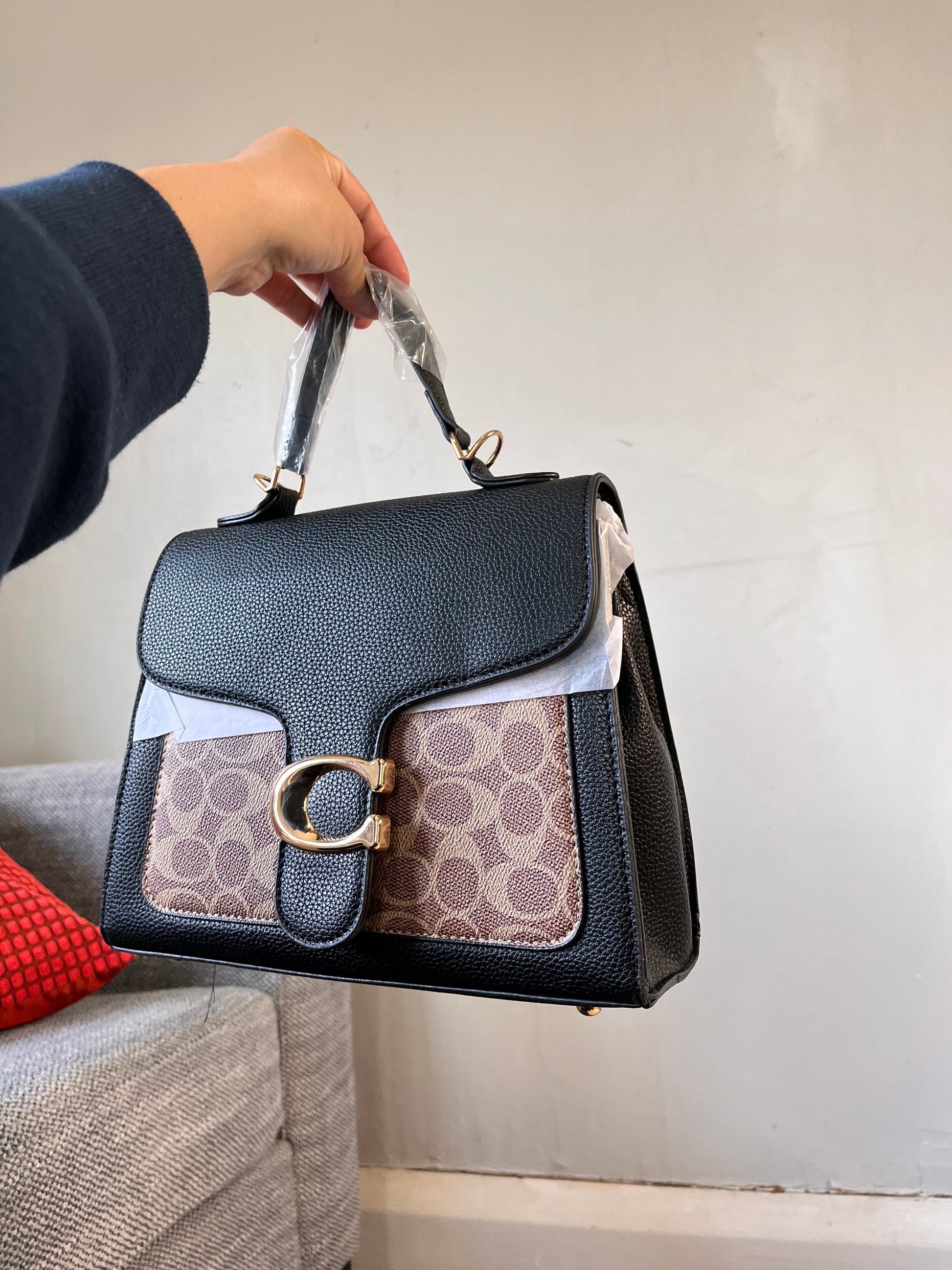 Coach leather handcarry and crossbody bag