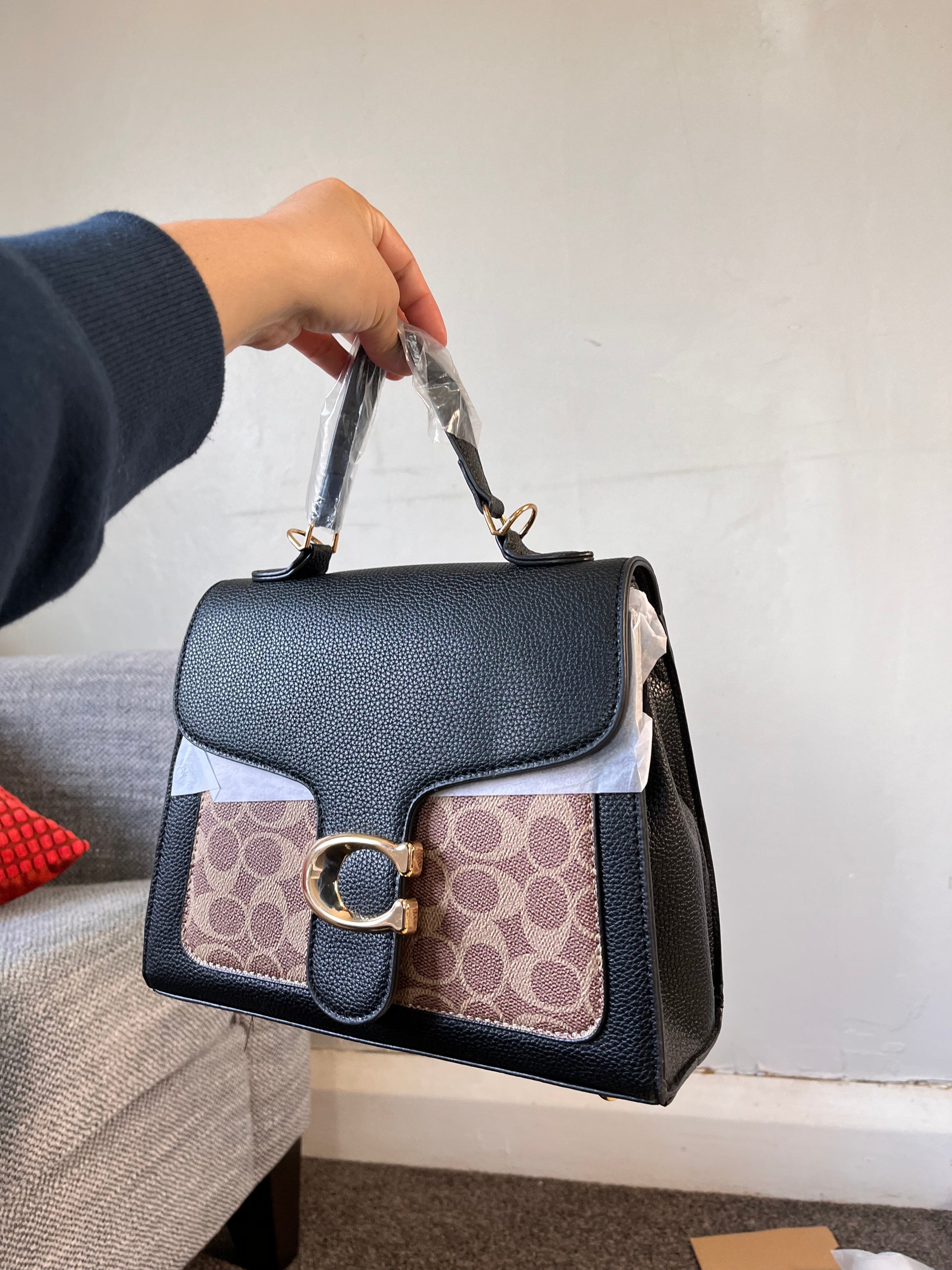 Coach leather handcarry and crossbody bag