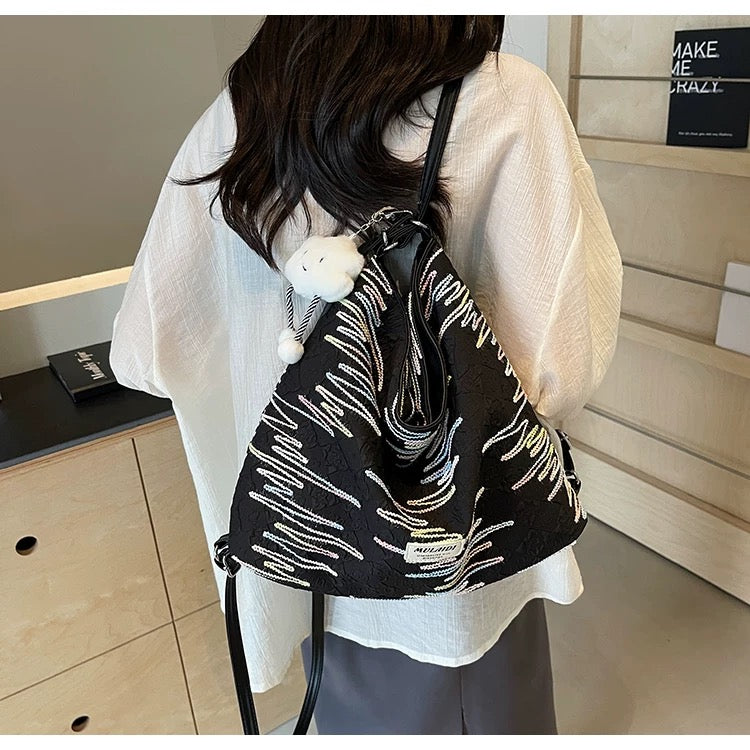 Large Canvas shoulder crossbody bag