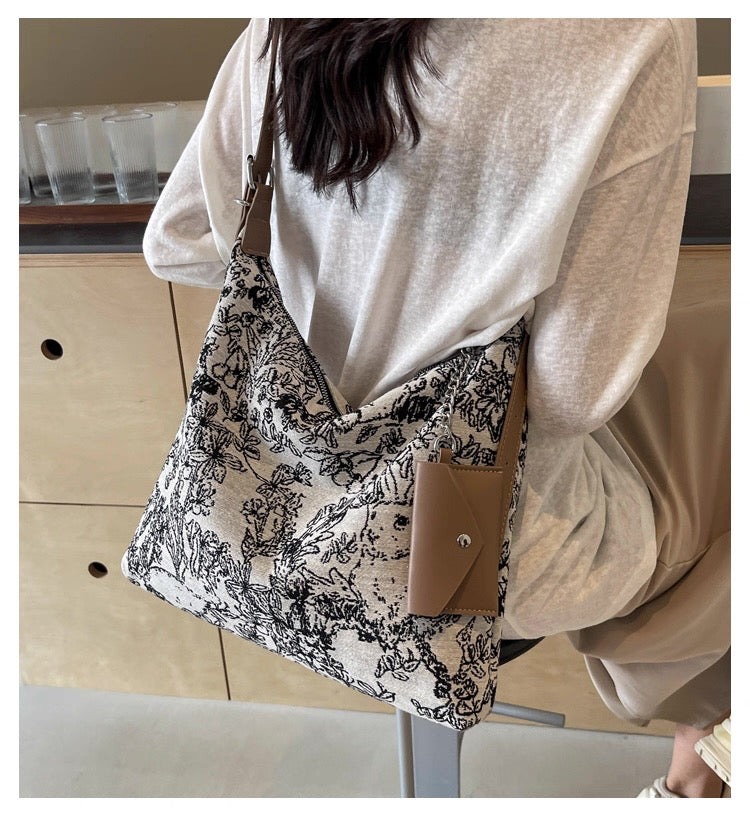 New Chinoiserie National Style Canvas Large Capacity bag