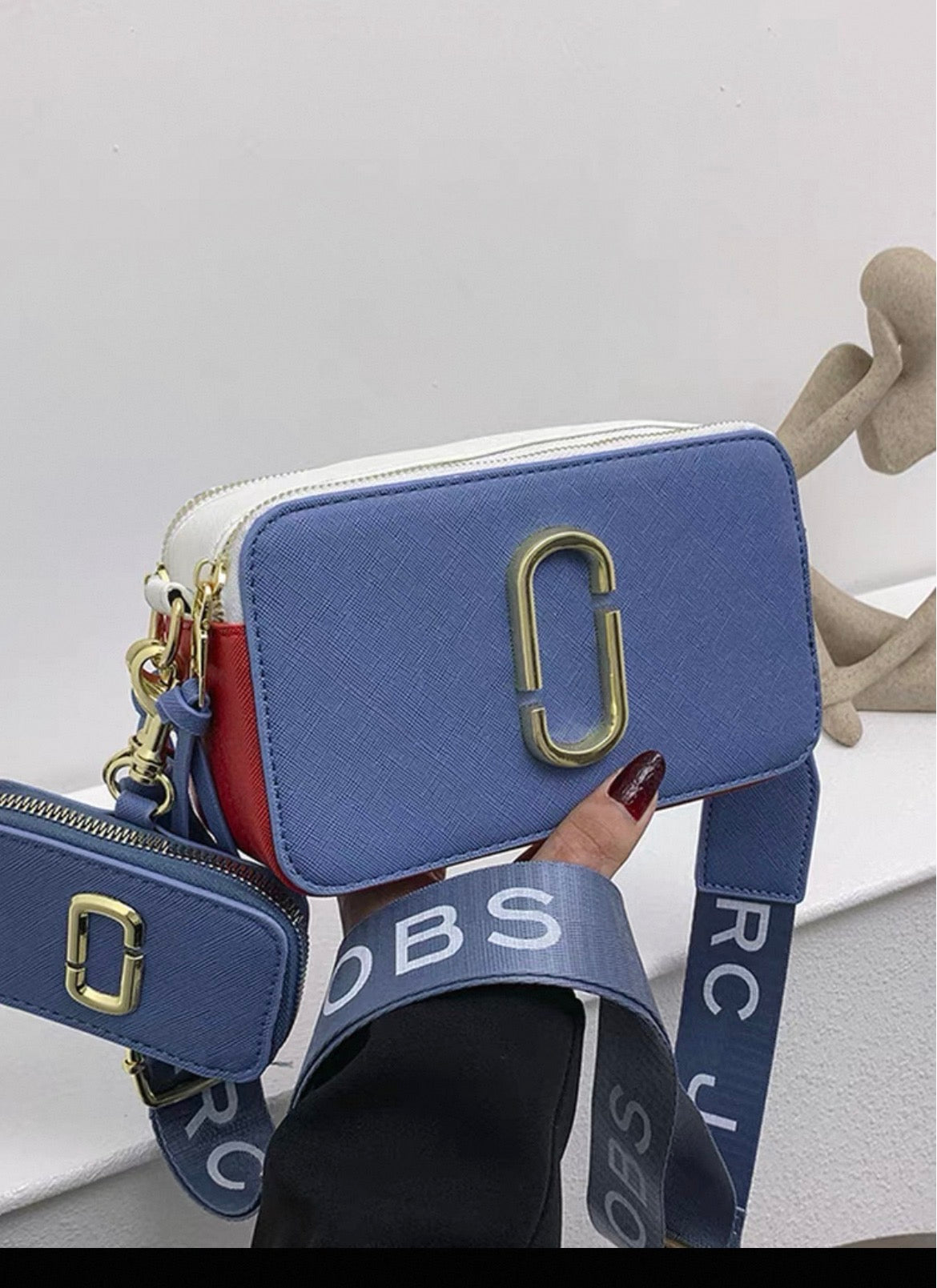 UNISEX Marc Jacob  Trendy Super Stylish One-Shoulder Cross-Body with coin purse Square type