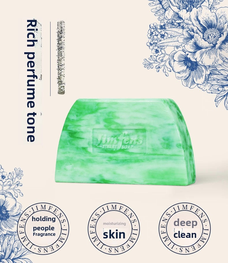 Authentic Jasmine Old Domestic High-End Essential Oil Perfume Bath Soap with free bubble net