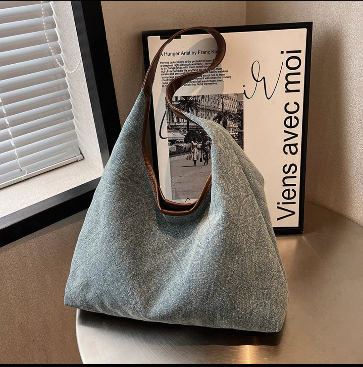 Large Denim Bag 2025 New style Shoulder High-End Tote Bag