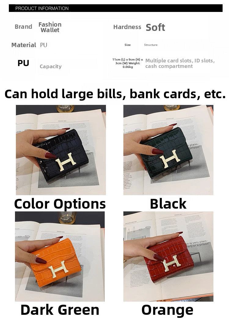 Hermès Constance Compact Wallet In rose gold hardware.