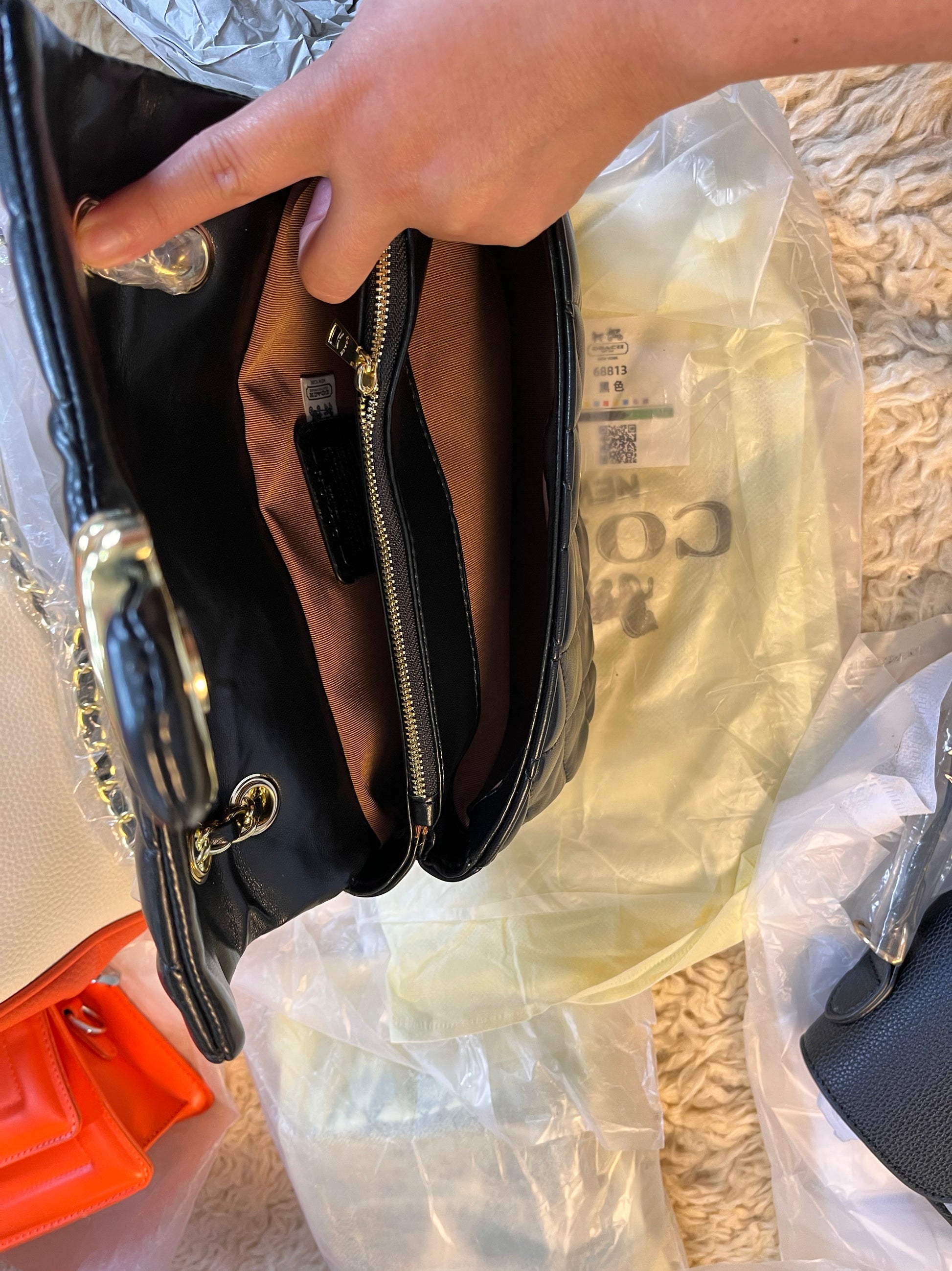 Coach soft leather crossbody and shoulder bag
