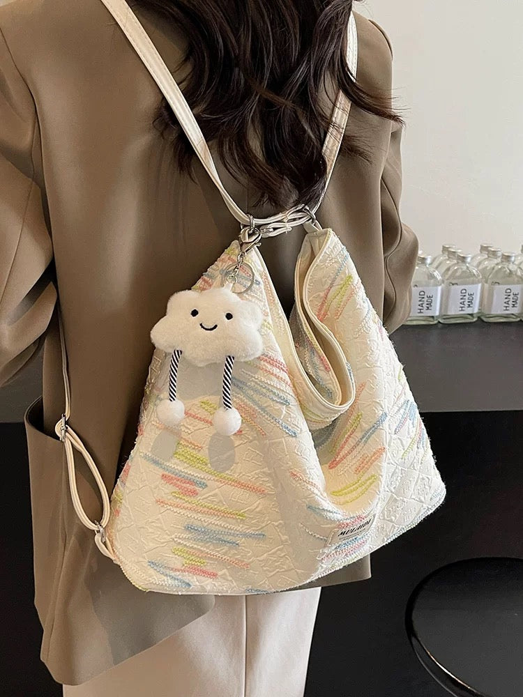 Large Canvas shoulder crossbody bag