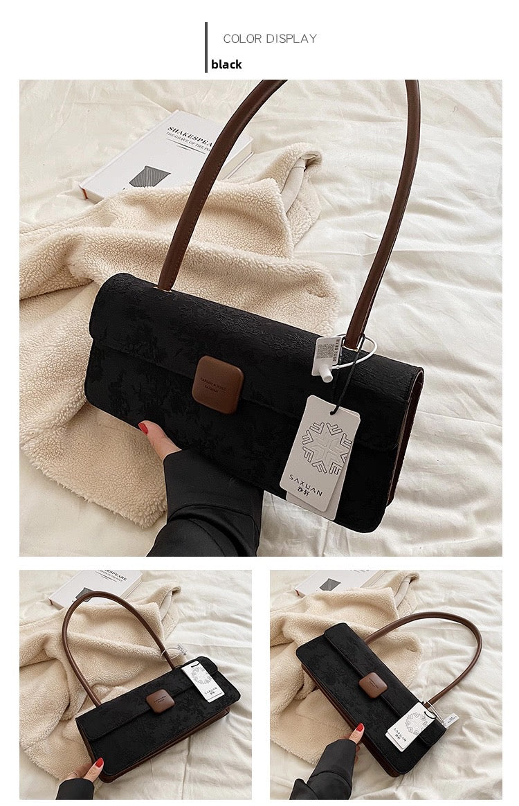 French Niche Bag for 2025 Hot Style Super Hot ,New High-End Satchel Small Square Bag Hot Style Armpit Baguette Bag