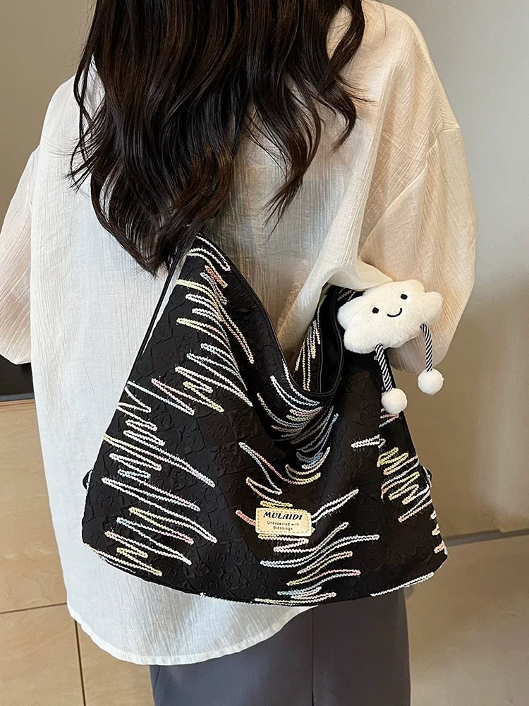 Large Canvas shoulder crossbody bag