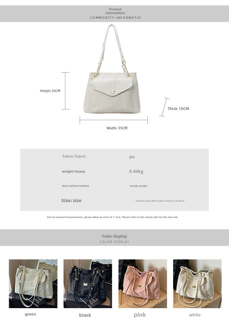 Tote bag large Capacity Autumn and Winter Can Be Crossbody Casual and Easiest for Matching in 2025