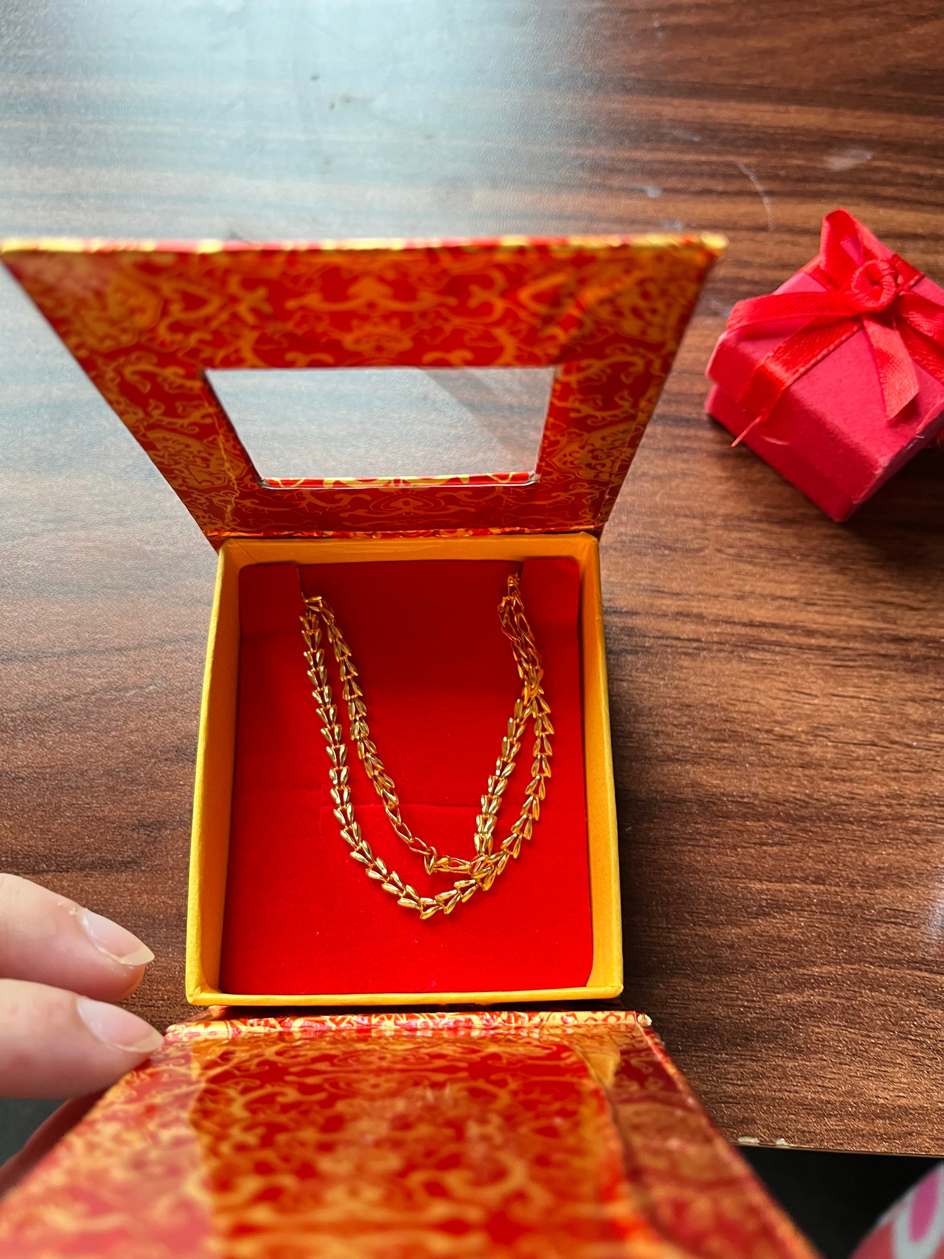 18k real gold phoenix Necklace 18inches