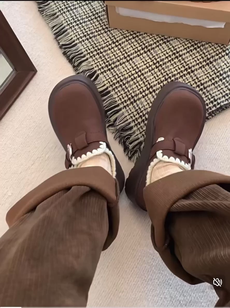 Celebrity Style Thick-Soled Baotou Half-Slippers for Women's Outer Wear Heightening Birkenstock Shoes
