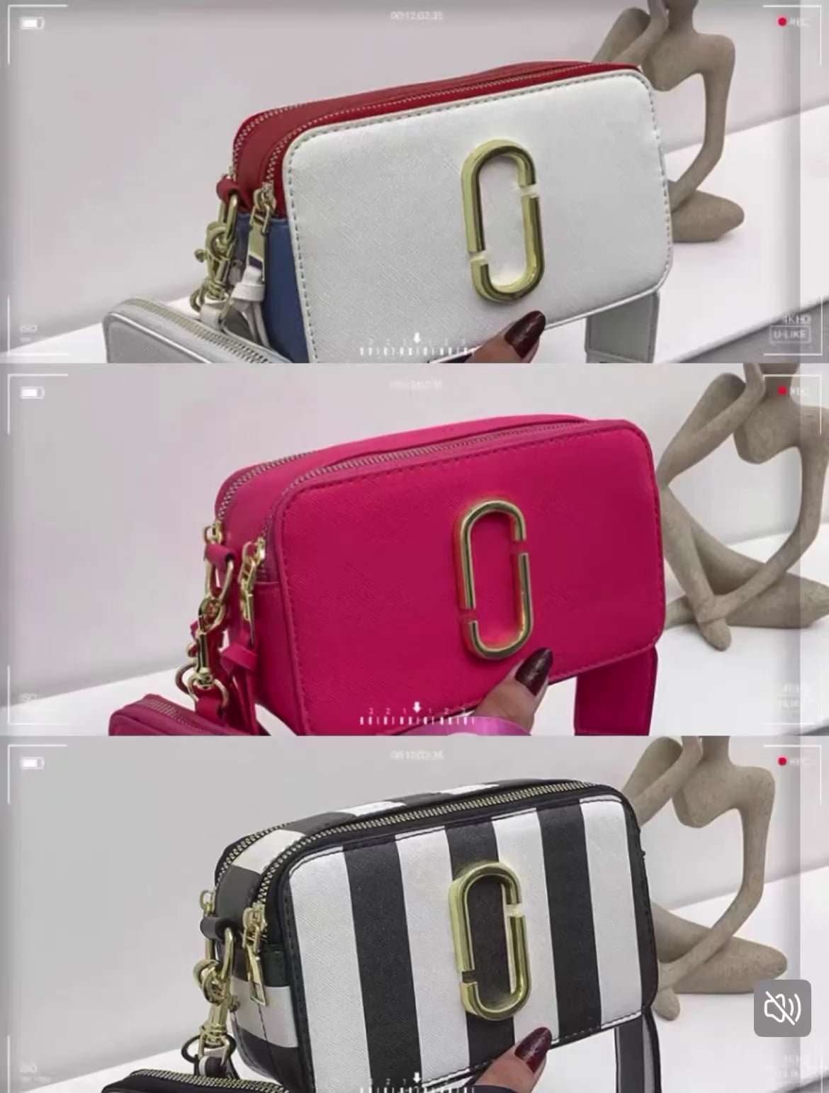 UNISEX Marc Jacob  Trendy Super Stylish One-Shoulder Cross-Body with coin purse Square type