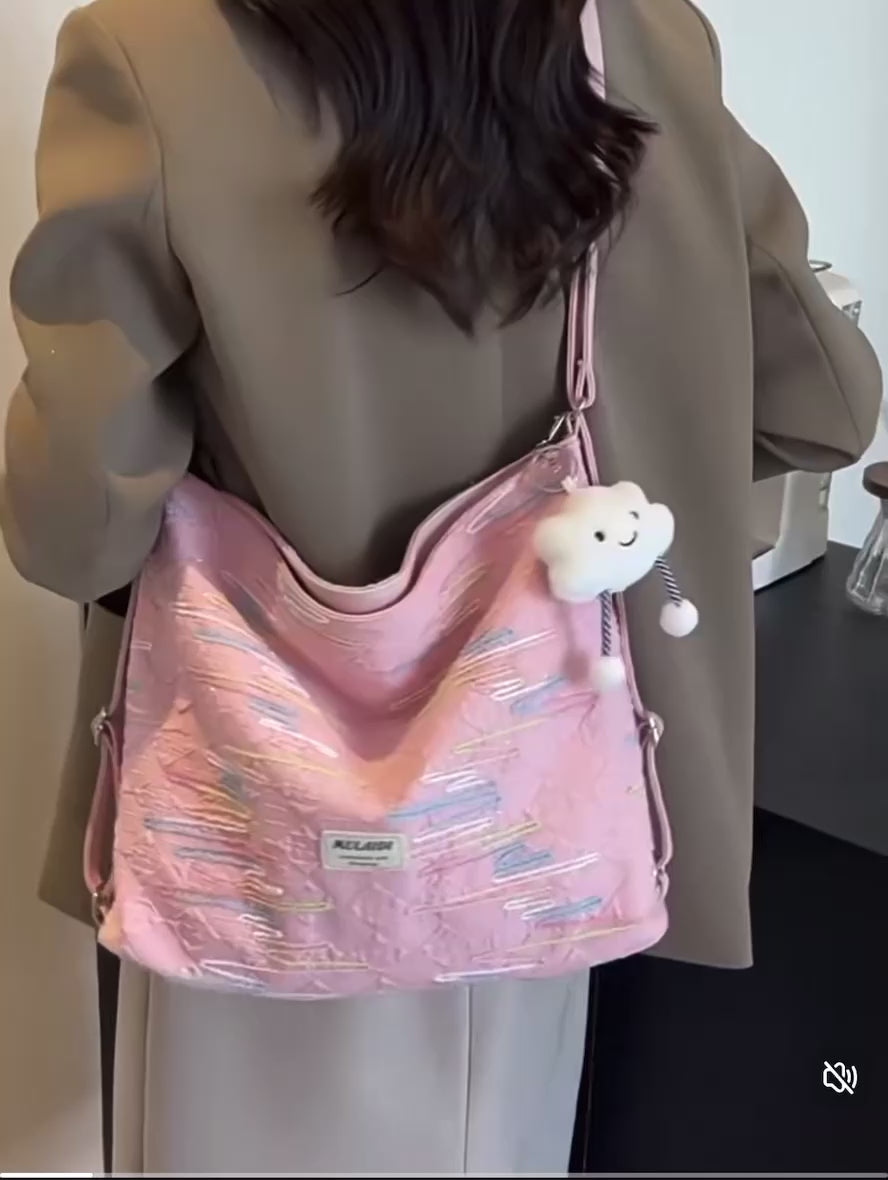 Large Canvas shoulder crossbody bag