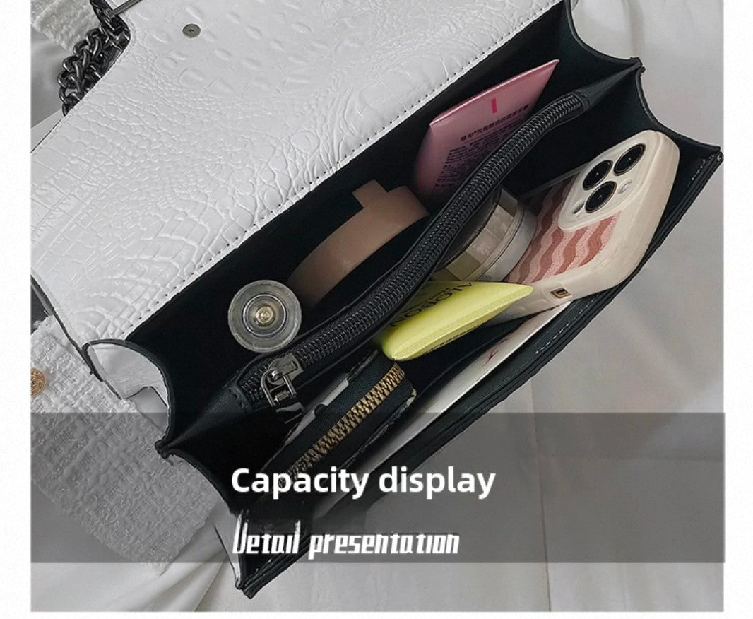 PRE ORDER ! HIGH QUALITY DUPE Retro Crocodile Pattern Bag