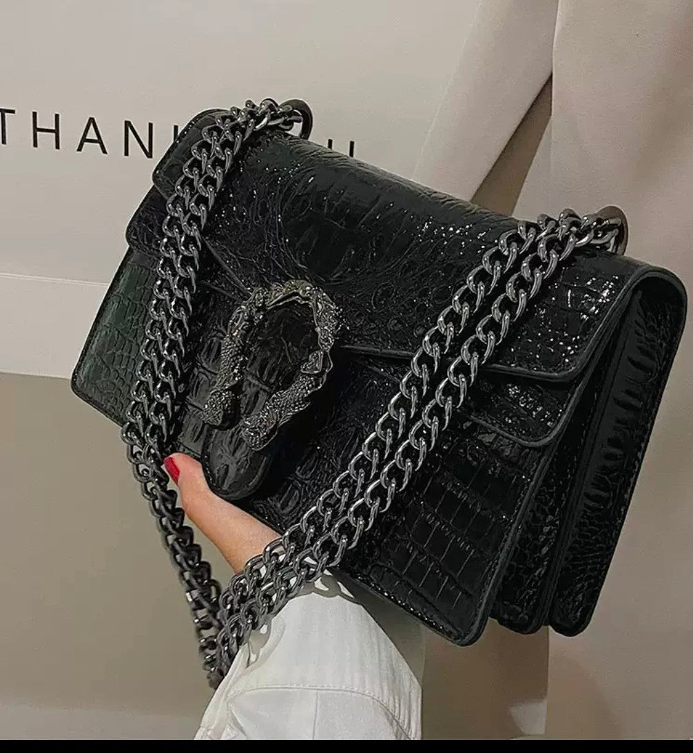PRE ORDER ! HIGH QUALITY DUPE Retro Crocodile Pattern Bag