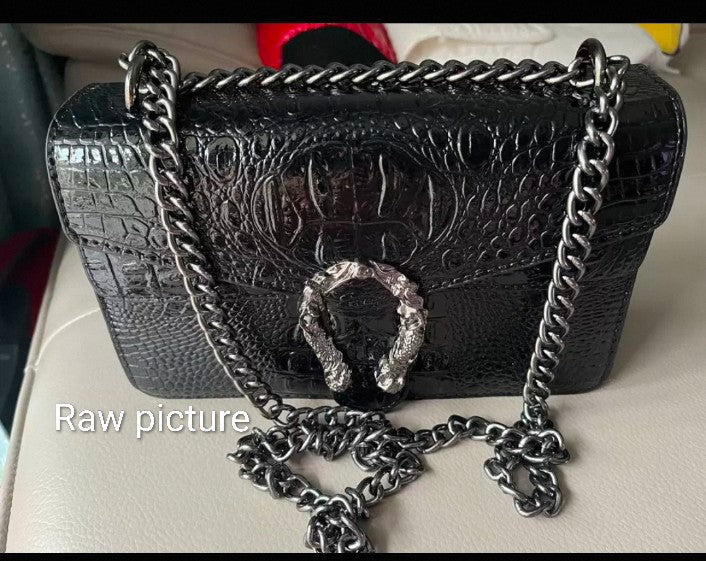 PRE ORDER ! HIGH QUALITY DUPE Retro Crocodile Pattern Bag